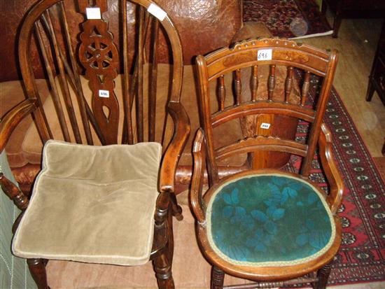 Windsor chair & another